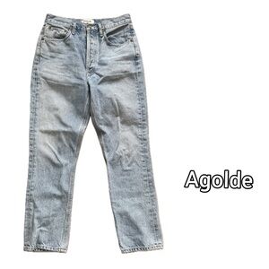 Agolde Riley High Rise Straight Cropped Jeans